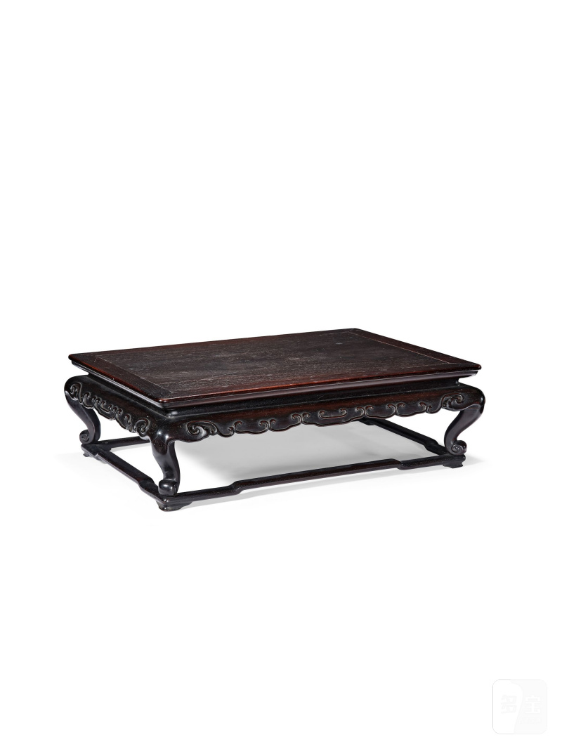 清十九世紀　紫檀帶托泥長方座 | A ZITAN RECTANGULAR STAND - 图1